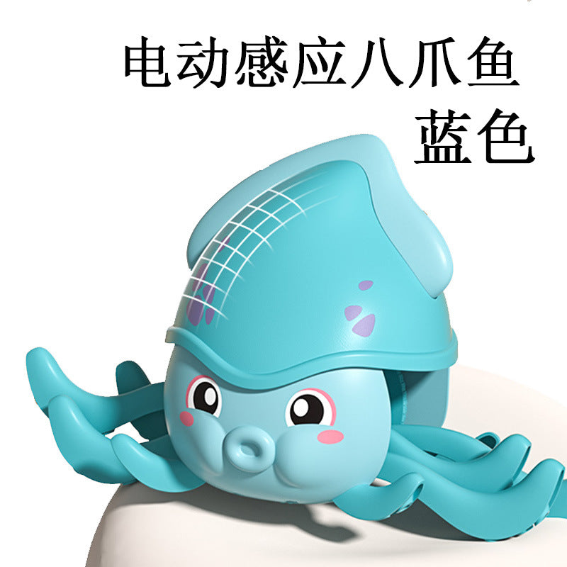 Newly revealed baby bathing net celebrity toy octopus walking octopus playing in water toys pull string crawling octopus