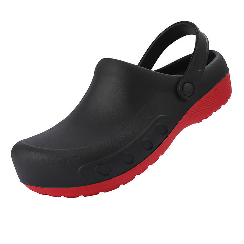 Kitchen work shoes chef shoes non-slip waterproof oil-proof rear kitchen slippers canteen hotel special men's shoes