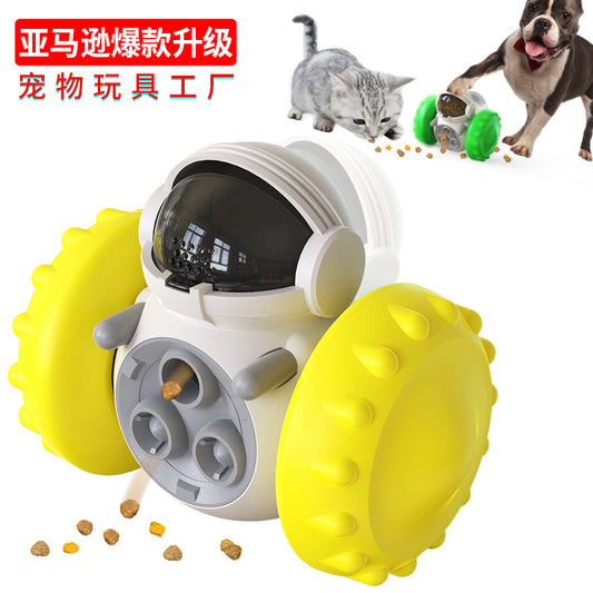 Food leaker tumbler ball balance car dog toy