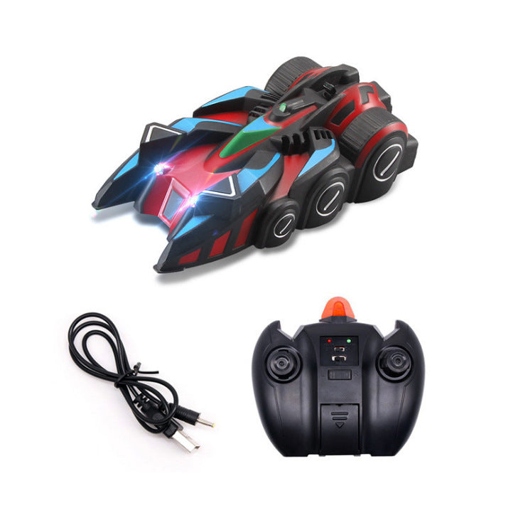 New Mini 2.4G Wall Climbing Car Remote Control Car Sound and Light Watch Remote Control Rechargeable Climbing Stunt Car Toy Car