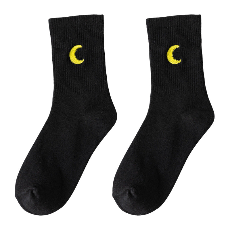 Socks ladies cartoon beautiful girl sailor moon black cat Luna trend simple tube socks women's socks