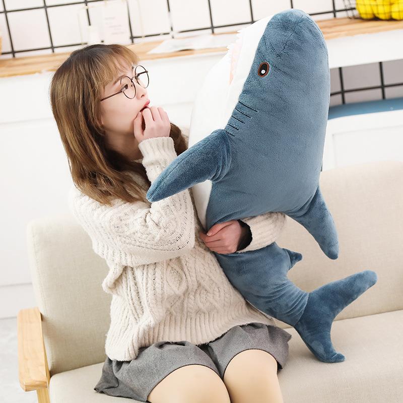 Ah Woo Shark Pillow Plush Toy Shark Doll Doll Sleeping Doll Sofa Cushion