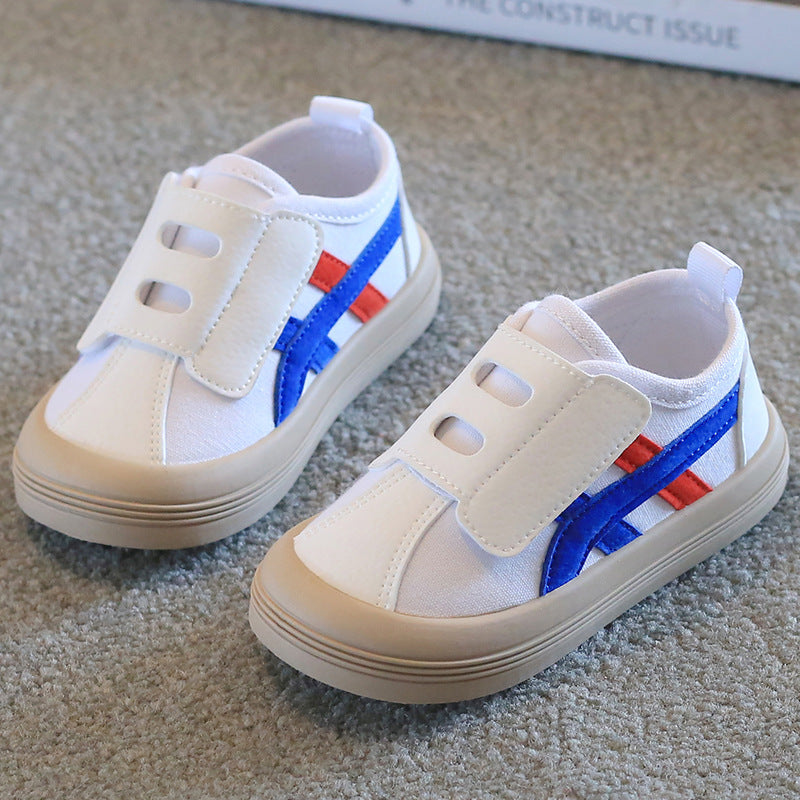 European and American Children's Canvas Shoes Boys Girls Skateboard Shoes Kindergarten Baby Shoes Soft Sole Sneakers