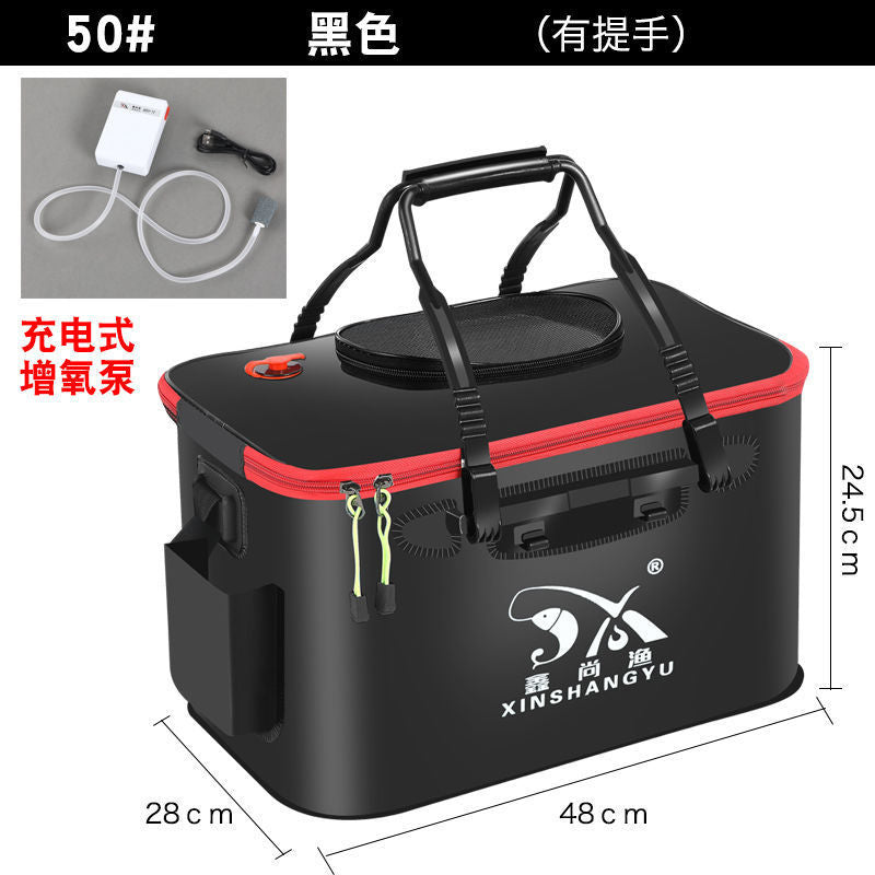 Fishing bucket, fish box, live fish bucket, fish guard bucket, eva folding fishing box, thickened bucket, fish bucket, fishing gear supplies