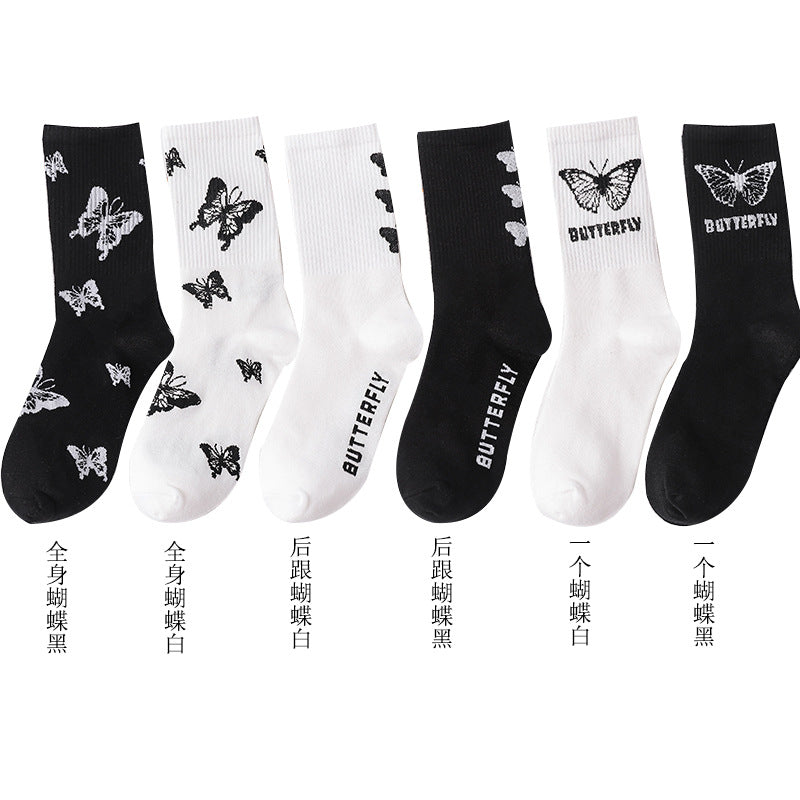 Butterfly socks tube socks