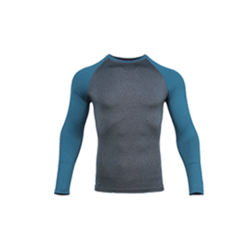 European and American running fitness men's long-sleeved quick-drying breathable long T-shirt