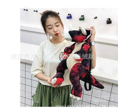 New simulation dinosaur plush toy children's backpack cartoon dinosaur bag mobile phone bag