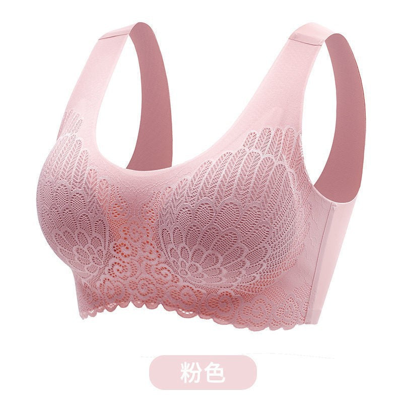 Women's non-marking and no steel ring gathering sports vest anti-sagging and breast-receiving sleep bra