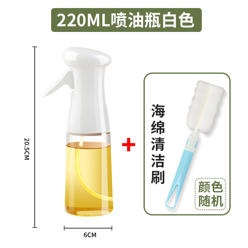 Glass oil spray pot boxed spray spray bottle air pressure edible olive oil oil control bottle