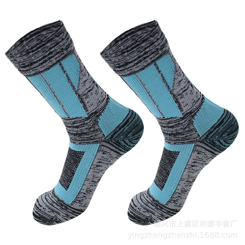 Outdoor skiing wading sports warm breathable waterproof socks adventure mountaineering cycling mid-tube waterproof sports socks