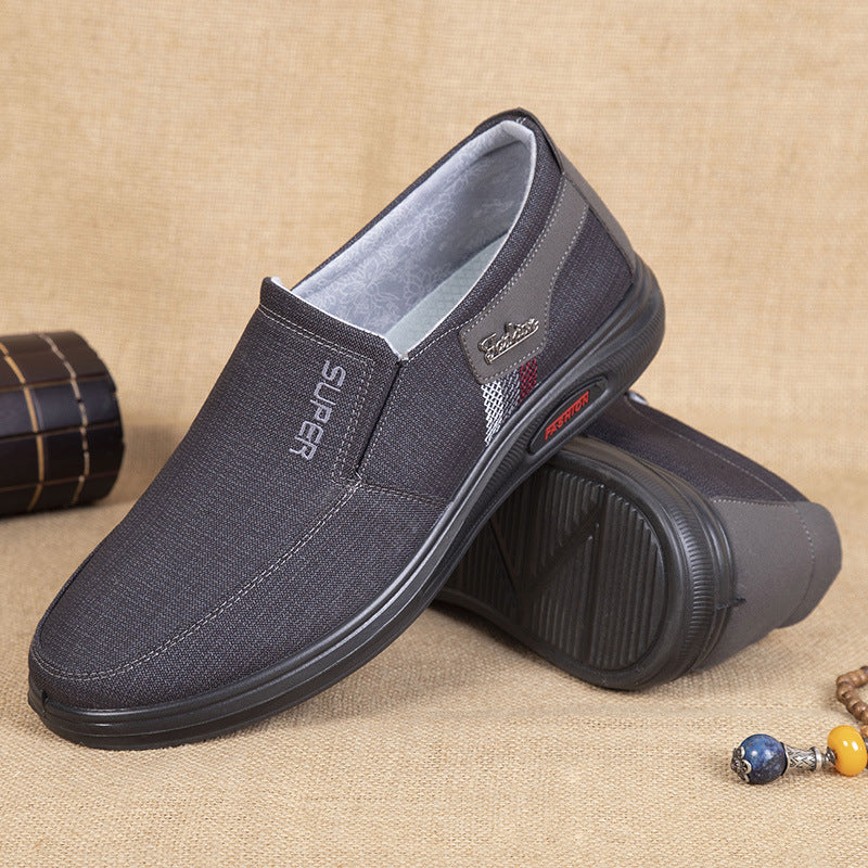 cloth shoes slip-on men's cloth shoes middle-aged and elderly casual breathable dad shoes