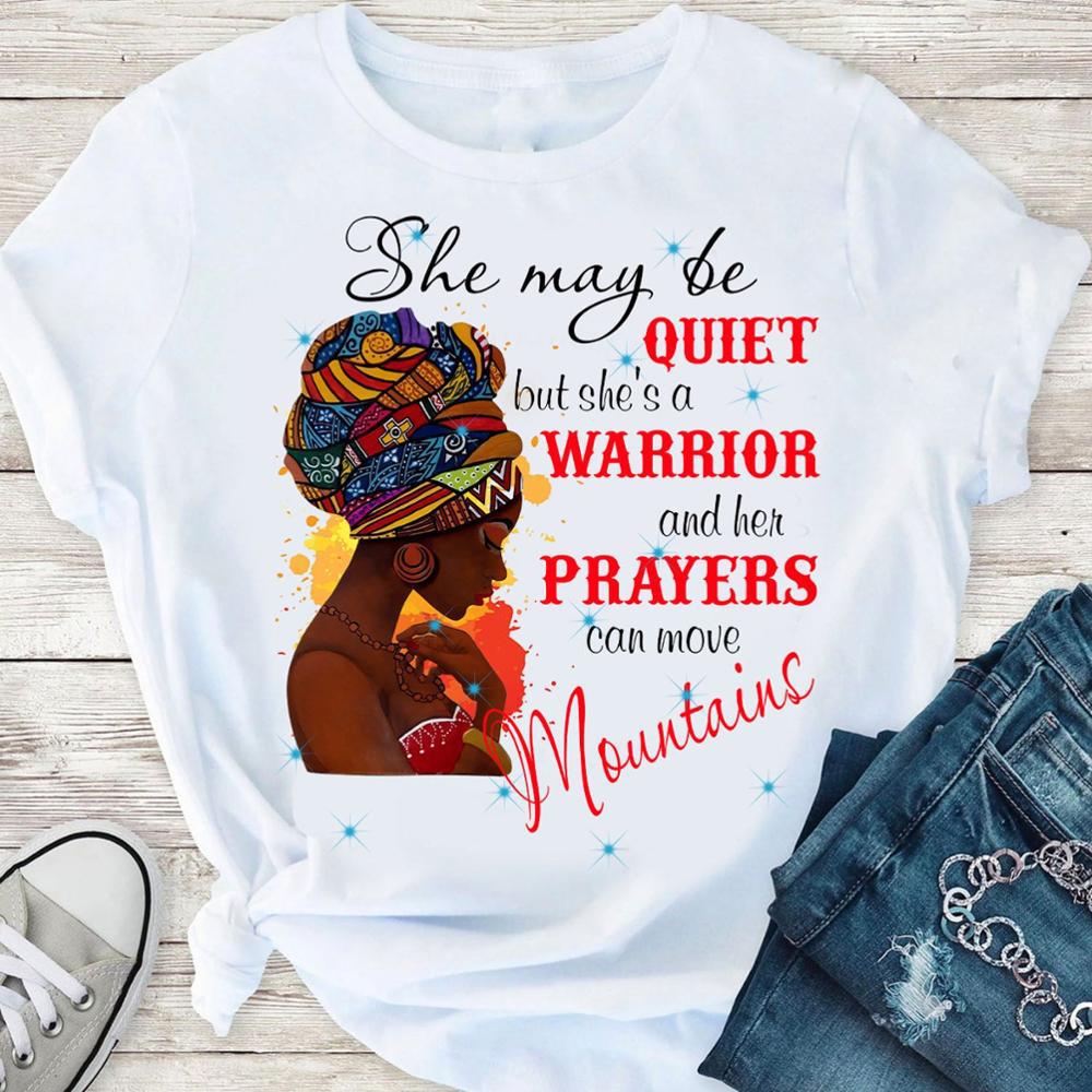 European and American Foreign Trade Feminism God Says You Are Black Girl Print Short Sleeve T-Shirt