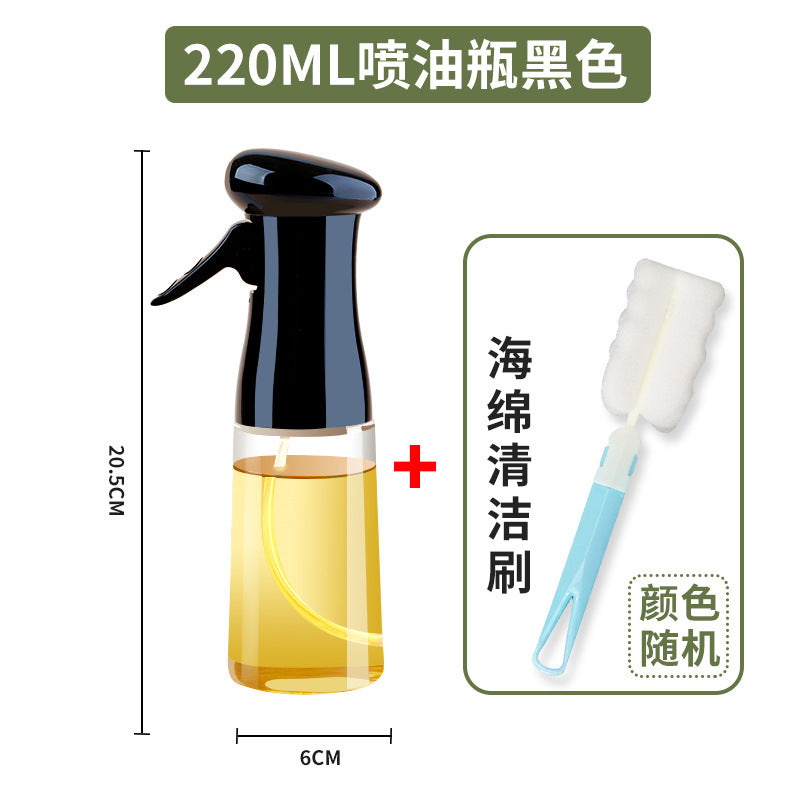 Glass oil spray pot boxed spray spray bottle air pressure edible olive oil oil control bottle