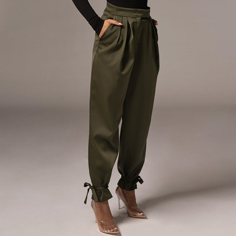 European and American new women's open new pants