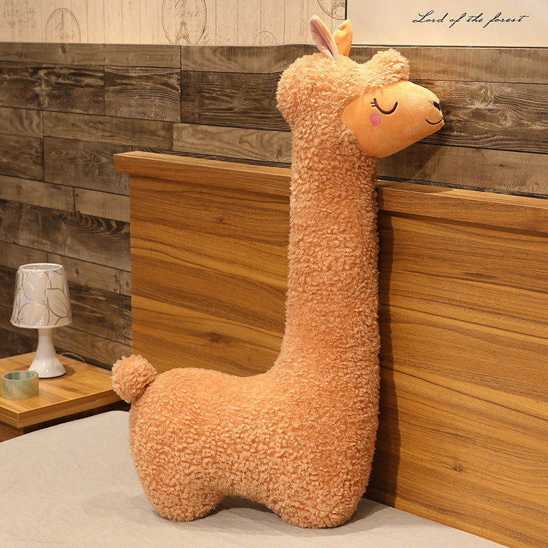 Alpaca doll cute big doll plush toy sleeping pillow girl leg lazy doll bed sleeping hug