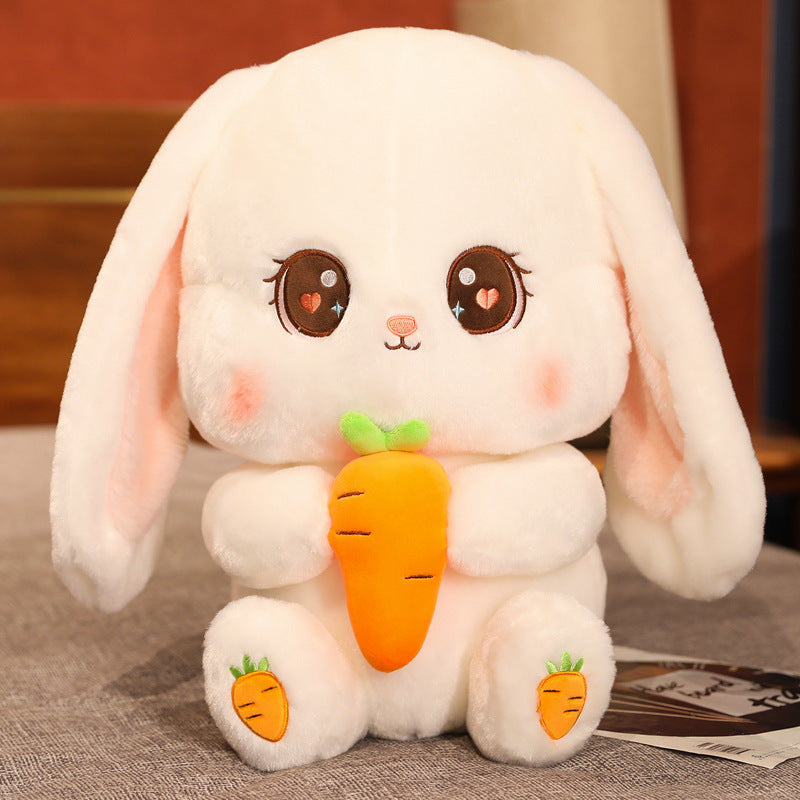 Cute large plush toy long ears rabbit small white rabbit doll pillow doll