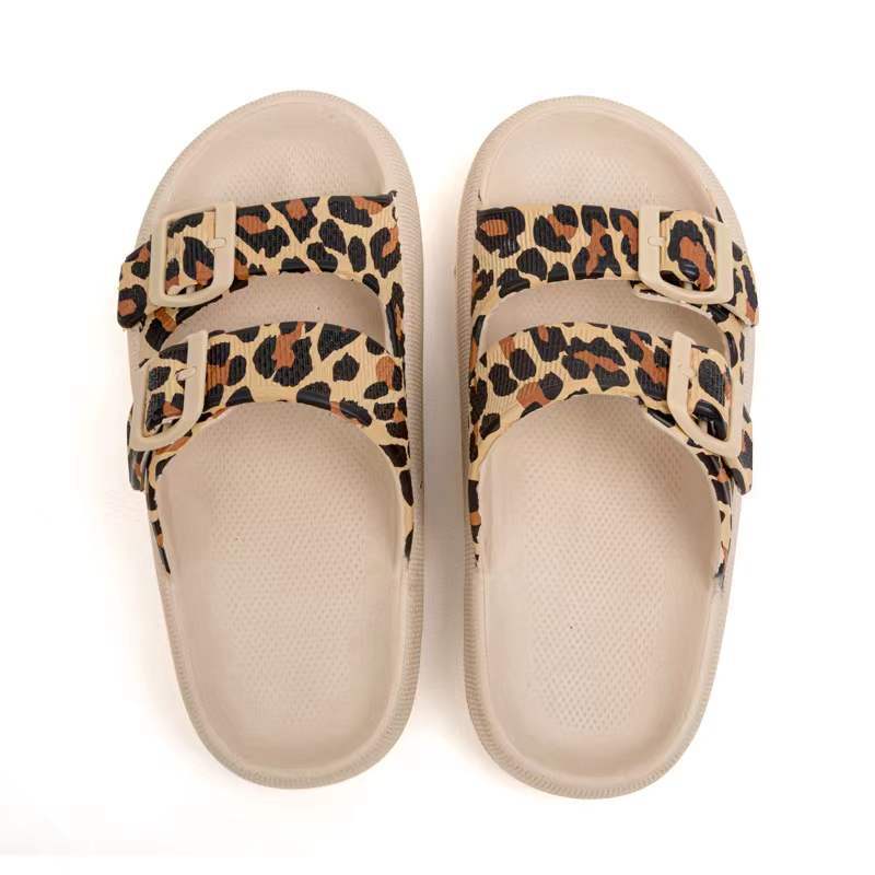 European and American ladies leopard print thick-soled slippers