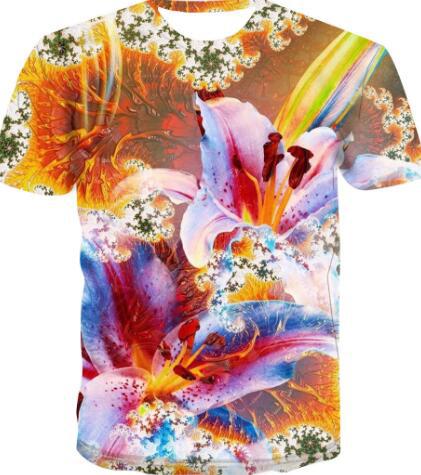 European and American new creative music art 3d digital printing short-sleeved T-shirt