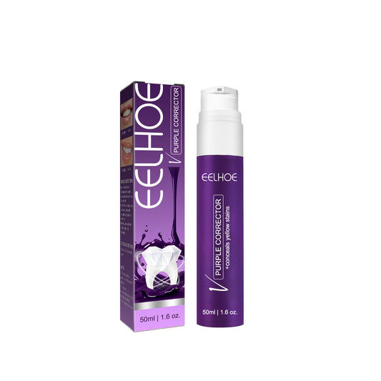 EELHOE Purple Toothbrush Toothpaste Toothpaste Whitening Tooth Stains Anti-pigmentation Yellow Teeth Cleaning