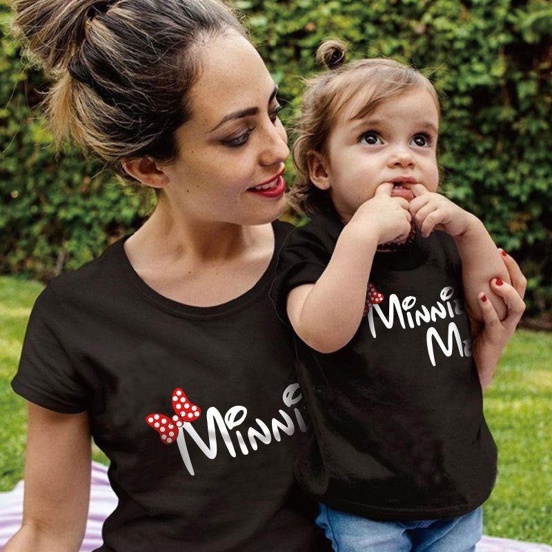 European and American family accessory clothing mom baby mom and me t-shirt