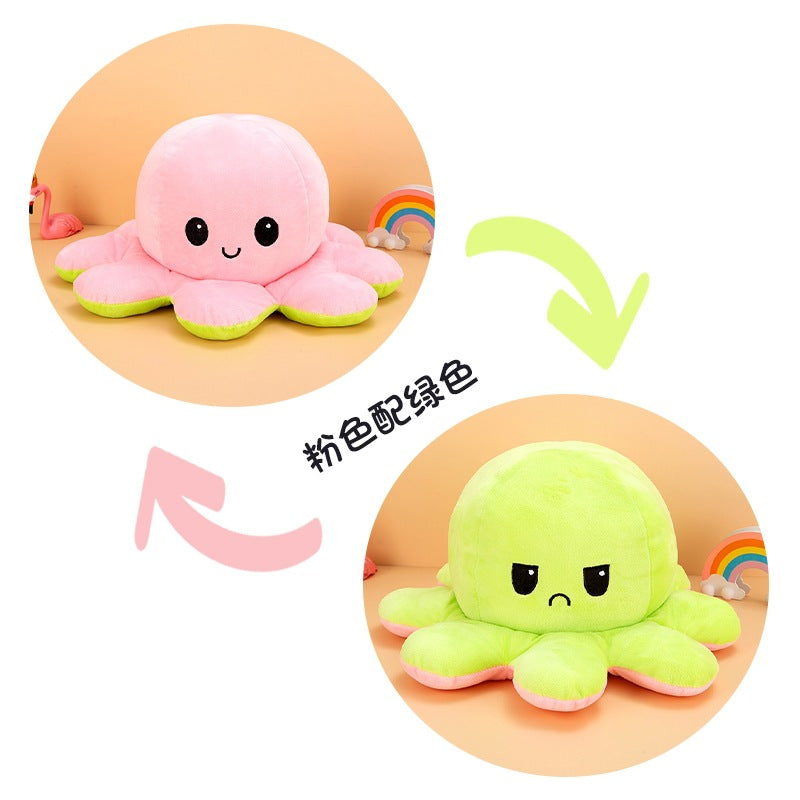 Flip octopus doll Flip octopus Octopus plush toy Double-sided flip doll Reversible octopus