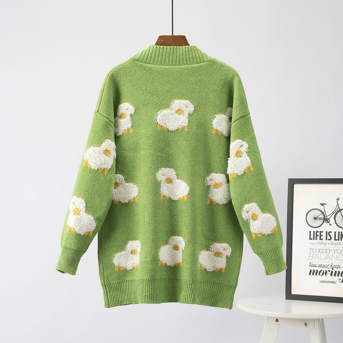 European and American new lamb sweater sweater coat