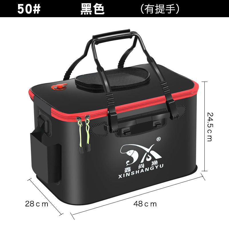 Fishing bucket, fish box, live fish bucket, fish guard bucket, eva folding fishing box, thickened bucket, fish bucket, fishing gear supplies