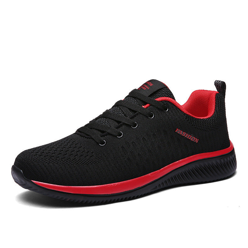 Men's shoes sports shoes autumn new trend flying woven breathable casual shoes men's running shoes