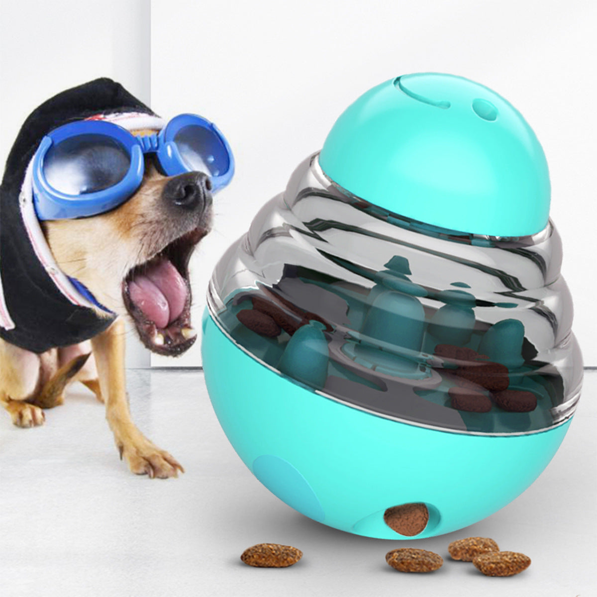 Food leaker tumbler ball balance car dog toy