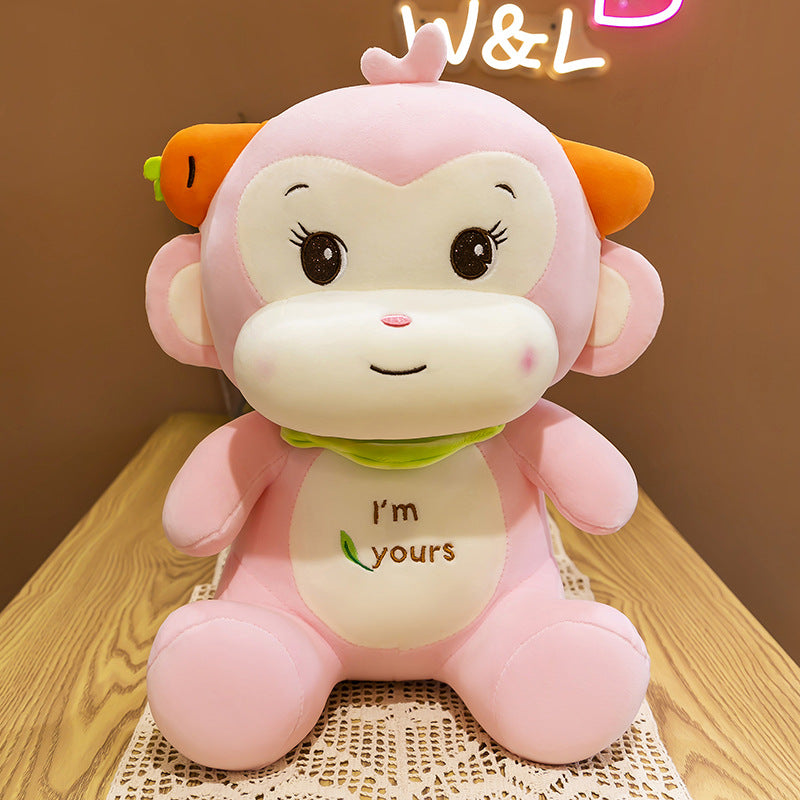 Yuxi Monkey Fruit Monkey Doll Plush Toy Cartoon Cute Doll Ragdoll Plush Toy