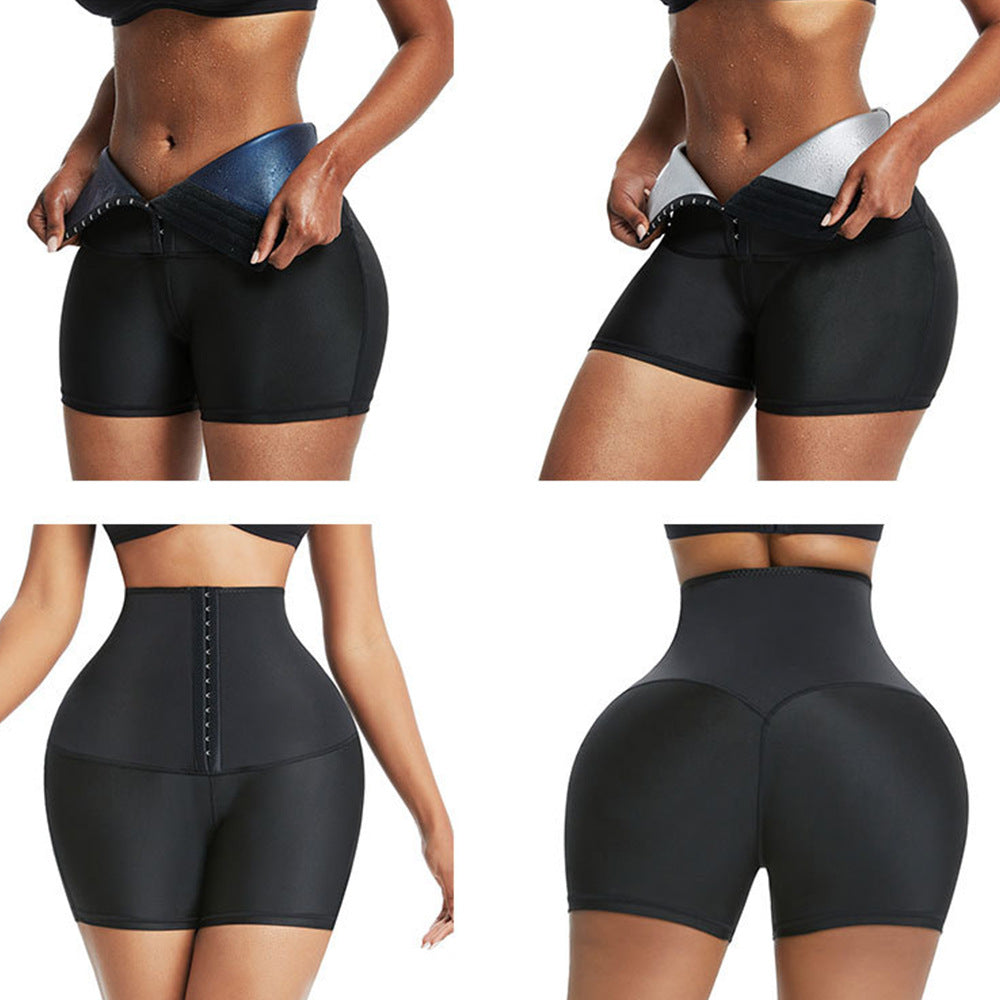 Fitness sweat body shaping pants yoga clothing breasted waist sports pants postpartum belly control buttock lifting pants