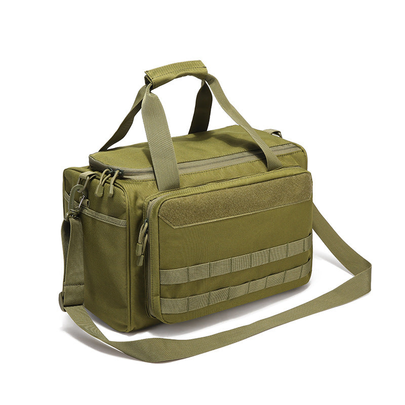 Spot outdoor tactical multi-function large-capacity storage sports handbag gun bag Oxford waterproof field army fan bag
