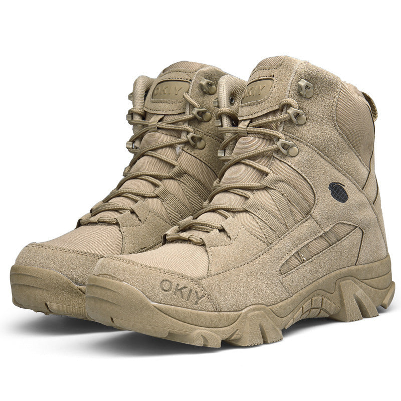 European and American special forces hiking boots outdoor waterproof high-top desert boots tactical boots