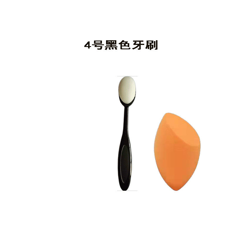 Jincheng stock 4 multicolor toothbrush makeup brush foundation makeup brush portable flexible makeup brush