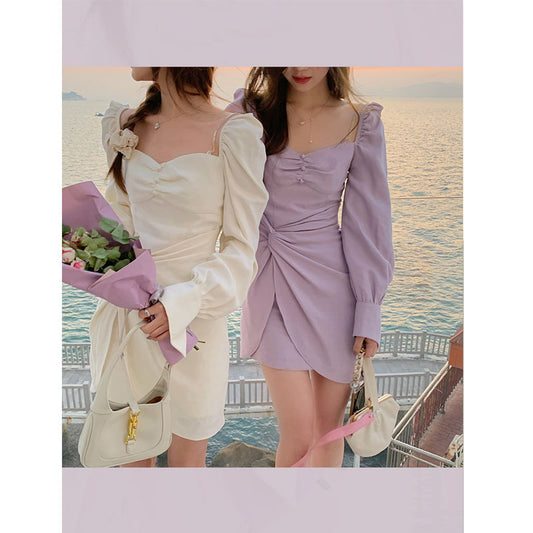 [Tuileries Garden Dress] Purple du home dyeing! gentle romantic skirt