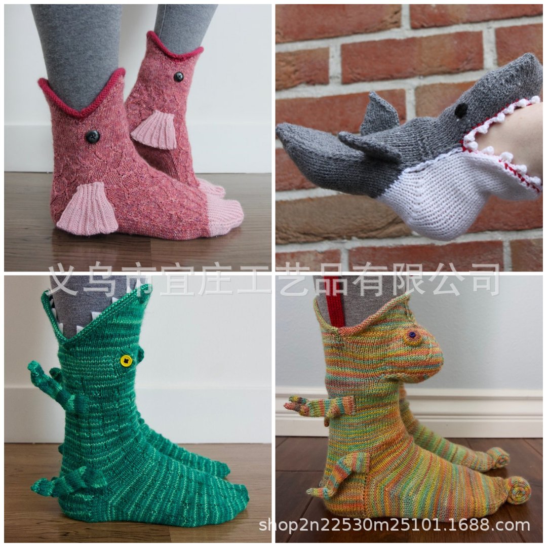 New Christmas socks ins trend socks crocodile Christmas socks