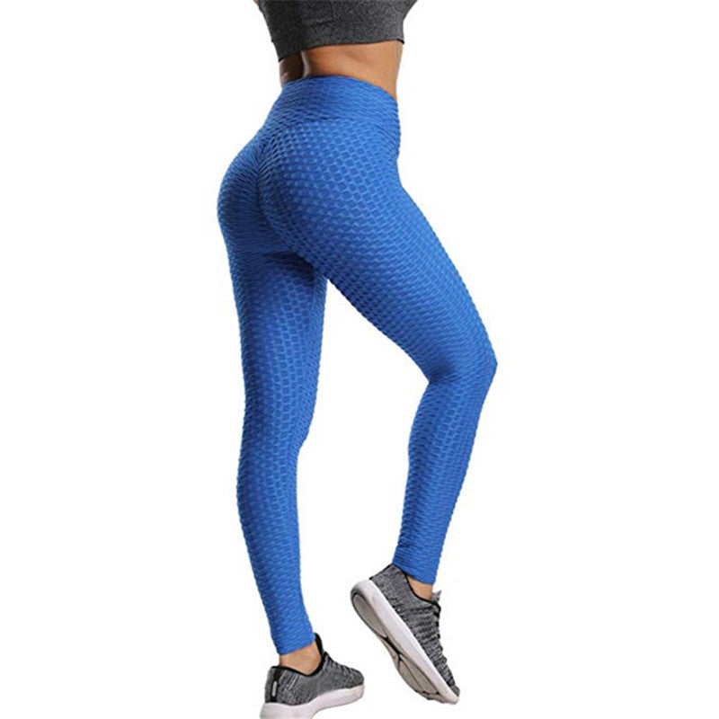 High waist peach hip yoga pants jacquard bubble high elastic tights fashion buttocks fitness sports leggings