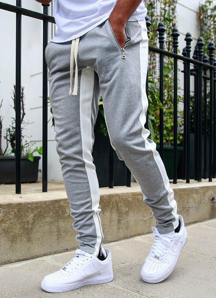 Summer and autumn men's trousers, trousers, trousers, zipper, sports trousers, men's casual pants, trousers