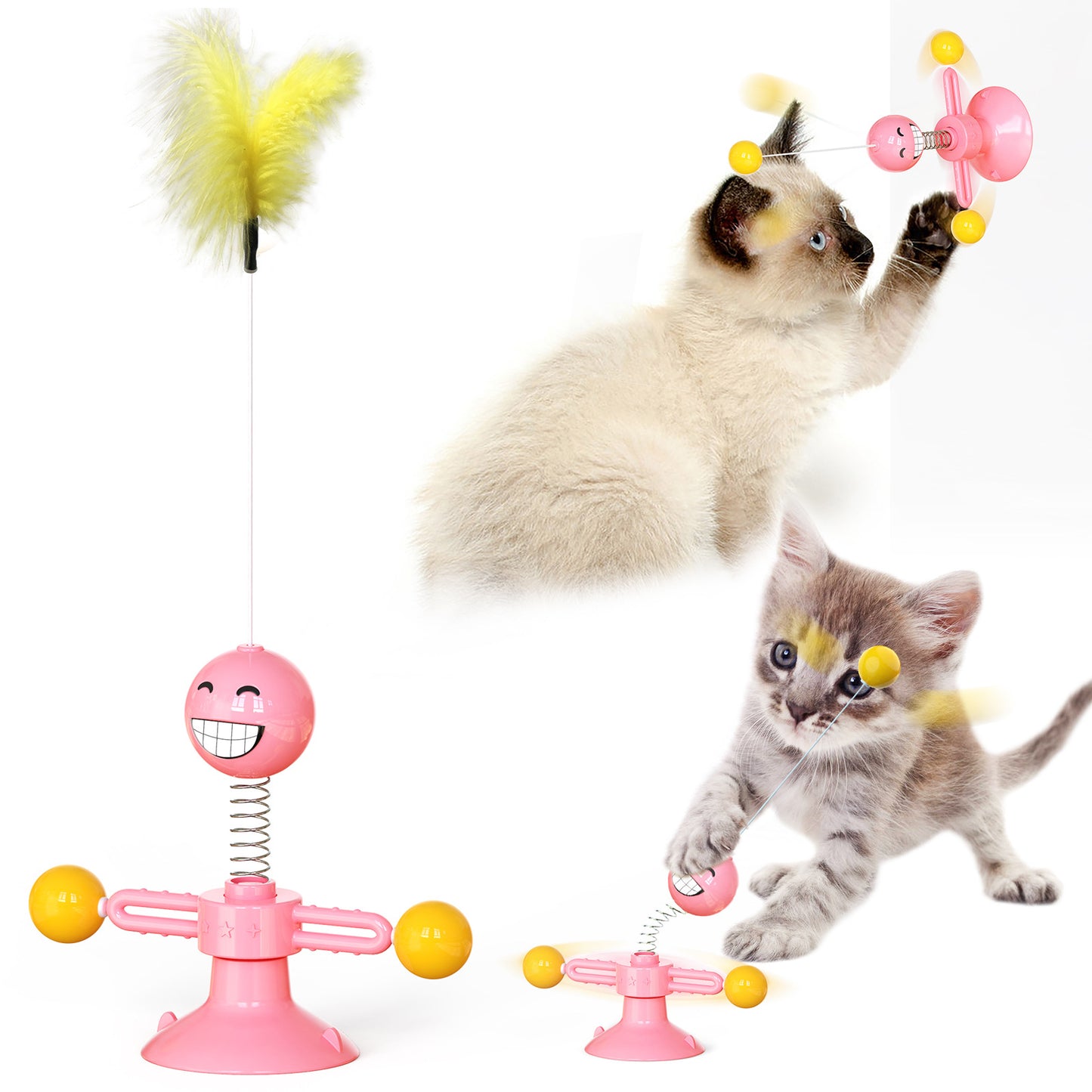 Pet supplies cat turntable teasing cat stick toy swing tumbler leaking food ball self-healing slow food device