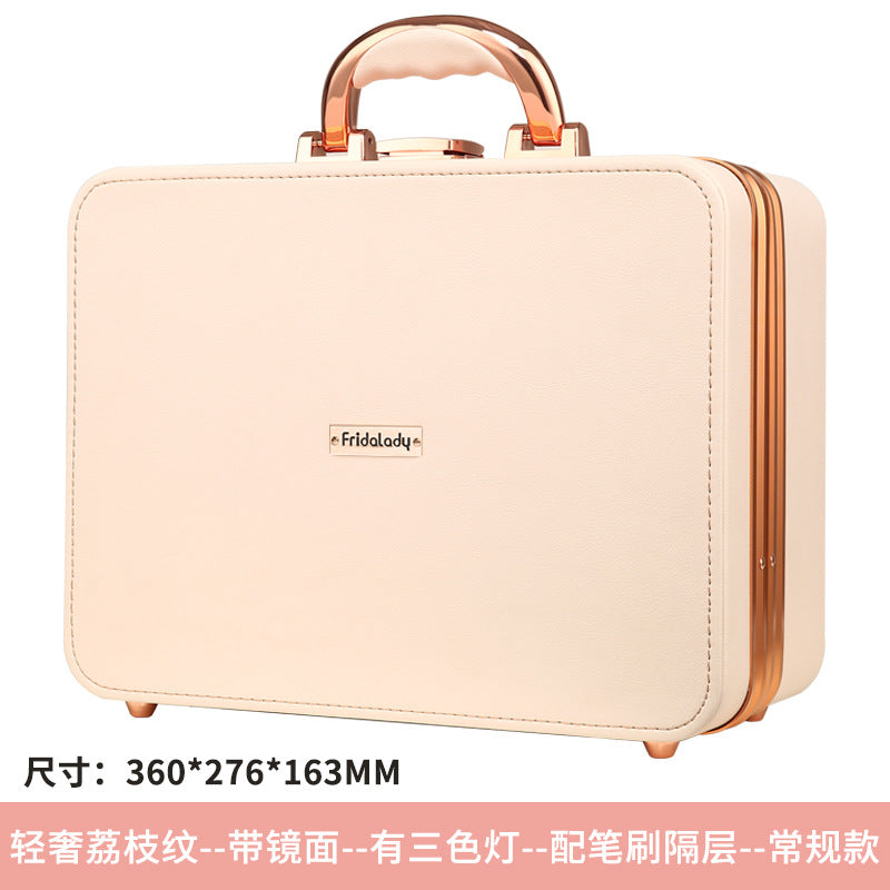 Cosmetic storage bag high-end suitcase with makeup artist professional makeup box portable large-capacity storage box simple female