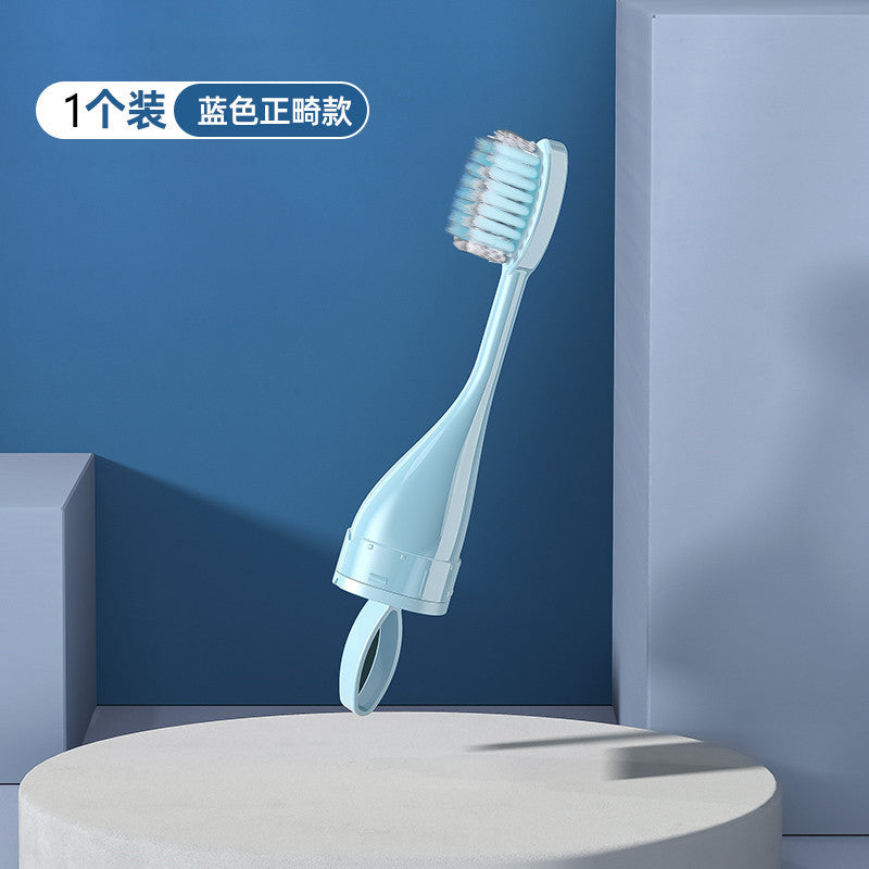 hayan Haiying Portable Toothbrush Toothpaste One Braces Soft Bristle Orthodontic Toothbrush Travel Toothbrush Folding Toothbrush