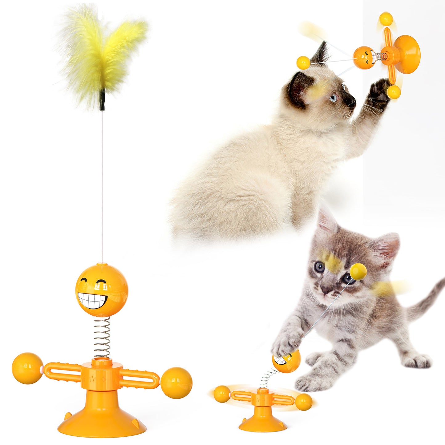 Pet supplies cat turntable teasing cat stick toy swing tumbler leaking food ball self-healing slow food device