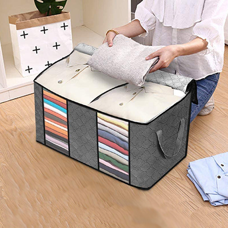 Double window quilt storage bag sorting bag clothes packing bag quilt clothing moving luggage bag