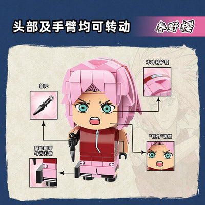 Keeppley Naruto classic scene building blocks assembled toy national tide play model gift Naruto Sasuke