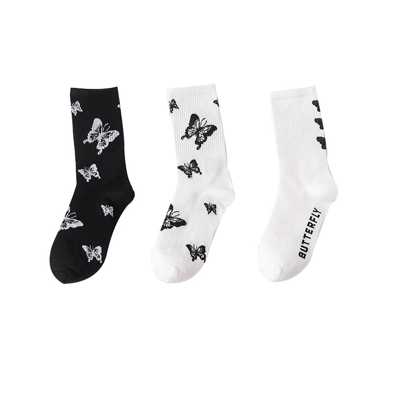 Butterfly socks tube socks