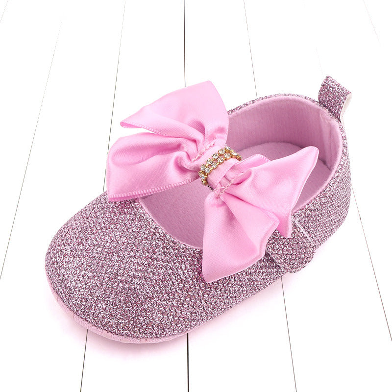 Baby shoes 0-1 year old baby shoes bow princess shoes