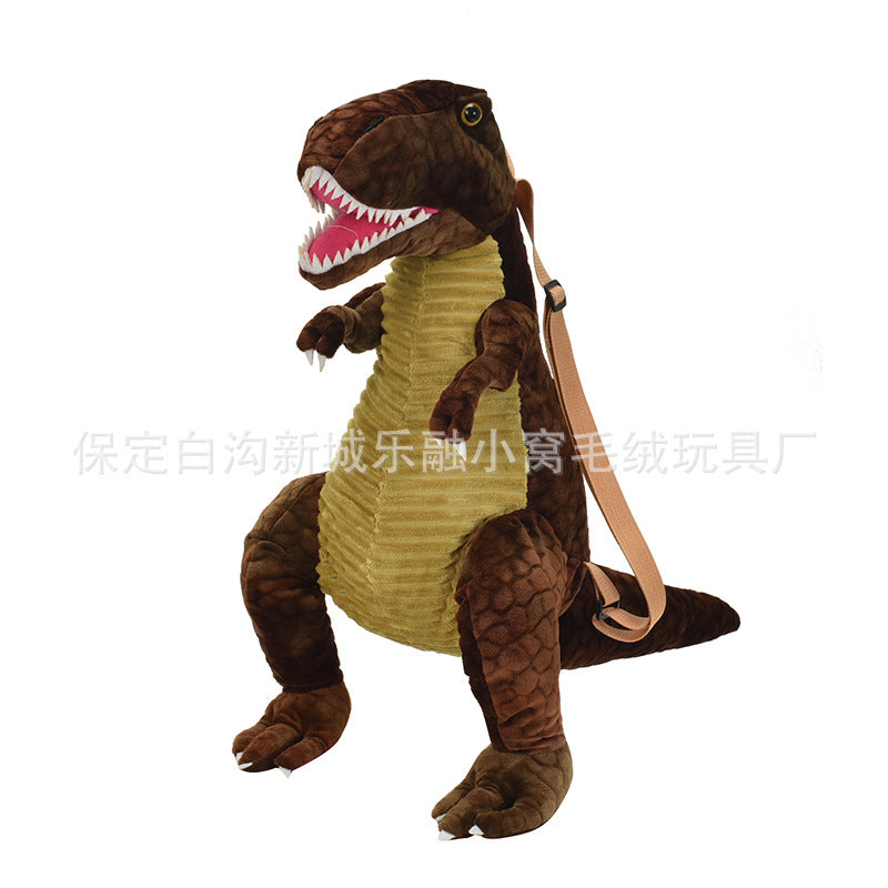 New simulation dinosaur plush toy children's backpack cartoon dinosaur bag mobile phone bag