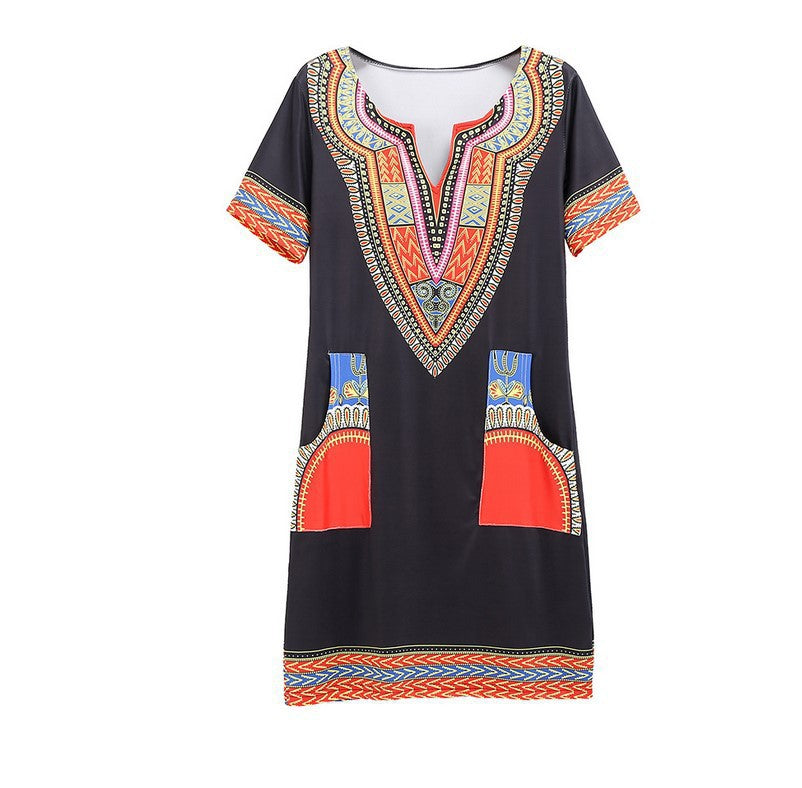 African Print female Dress Plus Big Size