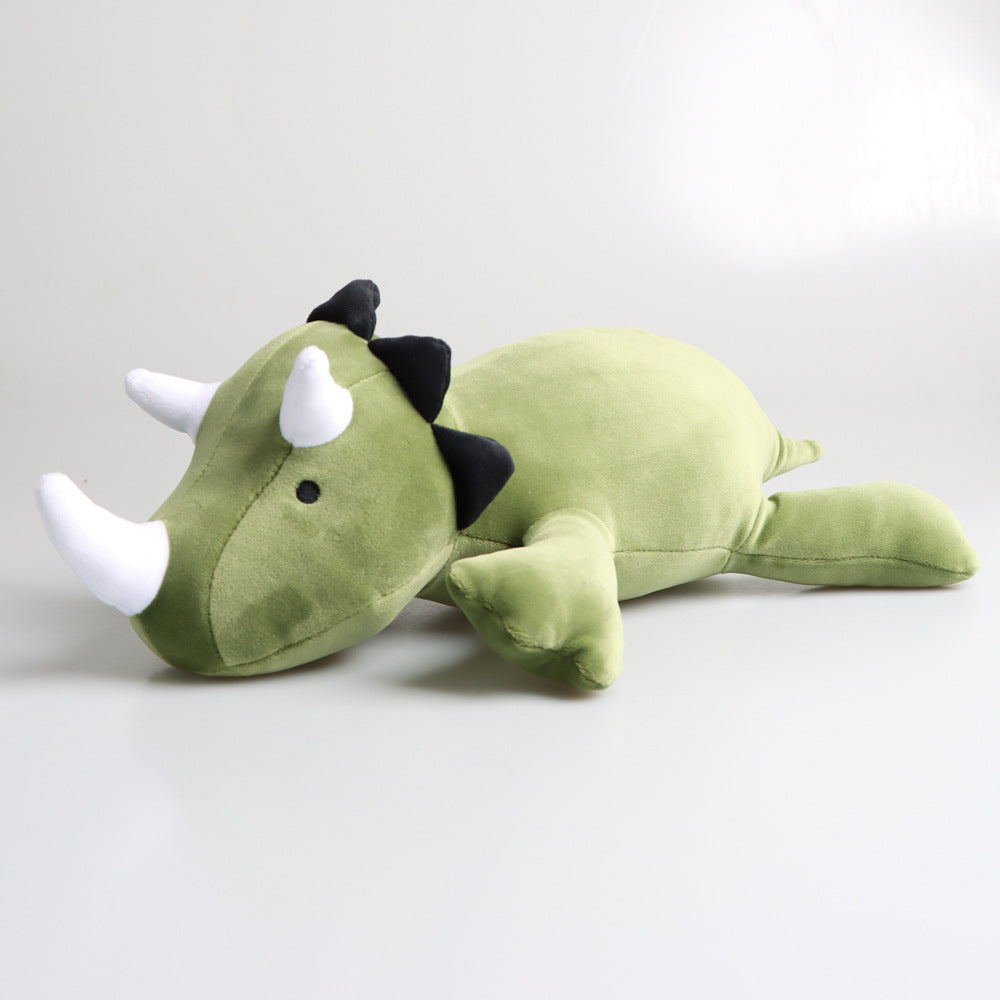 Cross-border new product dinosaur weighted dinosaur plush toy soft triceratops unicorn doll