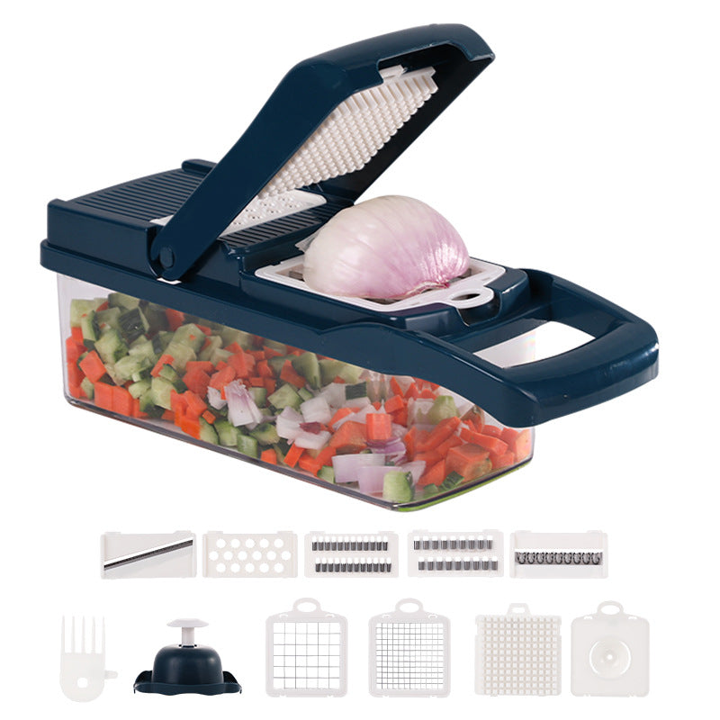 Simple multi-purpose kitchen vegetable and fruit dicing processing multiple functions convenient vegetable cutting machine